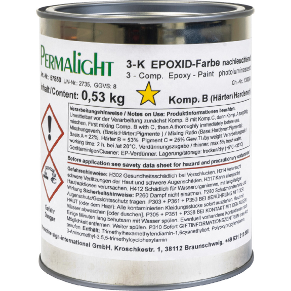 PERMALIGHT power langnachleuchtend 3-Komponenten-Epoxid-Farbe für Bodenmarkierungen 1kg PERMALIGHT power langnachleuchtend 3-Komponenten-Epoxid-Farbe für Bodenmarkierungen 1kg-Beschreibung lesen
