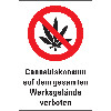 Verbots-Kombi Cannabiskonsum auf Werksgelände verboten, Kunststoff, 200x300mm
