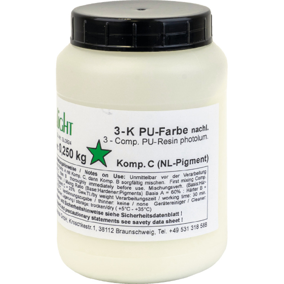 PERMALIGHT power langnachleuchtend 3-Komponenten-Polyurethan-Farbe, Bodenmarkierungen, 1kg/Gebinde-Beschreibung lesen