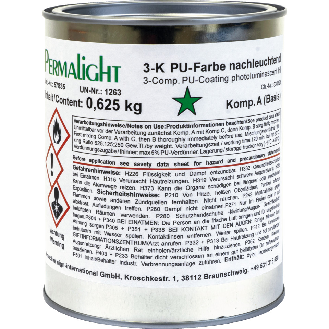 PERMALIGHT power langnachleuchtend 3-Komponenten-Polyurethan-Farbe, Bodenmarkierungen, 1kg/Gebinde-Beschreibung lesen