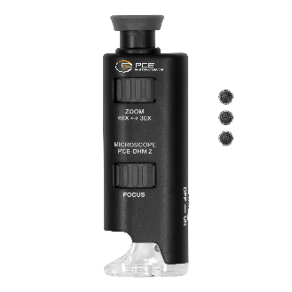 PCE Instruments Mikroskop PCE-DHM 2 Vergrößerung 30 ... 60-fache |Inspektion |LED-Beleuchtung |Fokuseinstellung Manuell-Beschreibung lesen