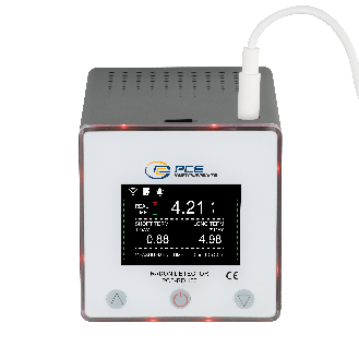 PCE Instruments Gasmessgerät PCE-RD 100 Radonkonzentration 99,9 pCi/L  |3700 Bq/m³ |Grenzwerte einstellbar |WiFi |App-Beschreibung lesen