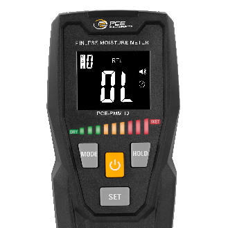 PCE Instruments Feuchtemessgerät PCE-PMM 10 |0 ... 100 % |Auflösung 0,1 % |Induktionsmessung für 10 Materialtypen |Alarm-Beschreibung lesen
