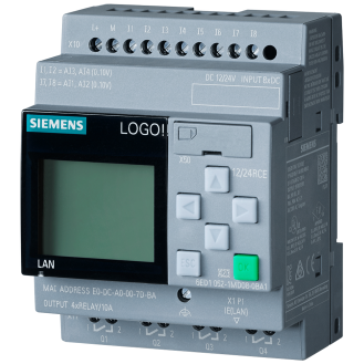 6ED1052-1MD08-0BA2 - LOGO! 12/24RCE, Logikmod., Disp SV/E/A: 12/DC 24V/Relais, 8DE (4AE)/4DA-Beschreibung lesen