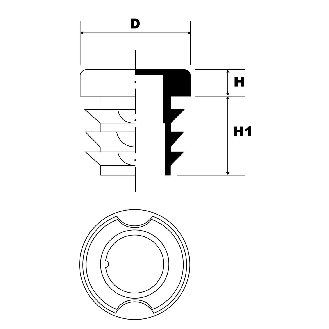 TAPPO IN PLASTICA A LAMELLE TONDO PER TUBI D.102X2-4mm - Prezzo per multipli di 20 pz.-Leggi tutto