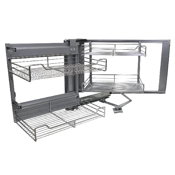 Cestos de Acero Inoxidable para Mueble de Rincón Ciego 90-100cm, Mano Izquierda Cestos de Acero Inoxidable para Mueble de Rincón Ciego 90-100cm, Mano Izquierda-Leer más