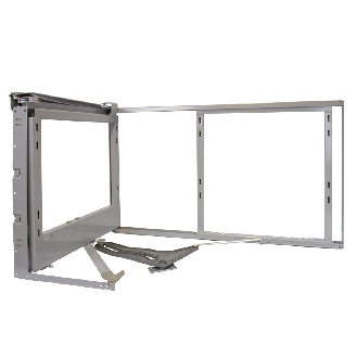Ausziehbarer Edelstahl-Eckschrank 90-100cm linke Seite-Beschreibung lesen