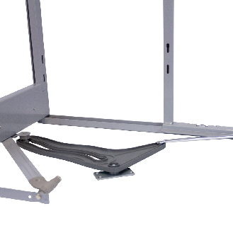 Ausziehbarer Edelstahl-Eckschrank 90-100cm linke Seite-Beschreibung lesen