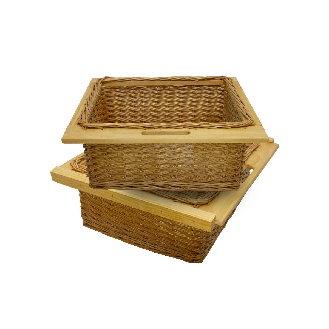 Tire Cestas Mimbre de Madera de Haya Maciza de 600mm x2-Leer más