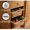 2 x Ausziehbare Schrankkörbe Weidenkörbe / 600mm