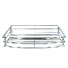 Ausziehbarer Edelstahl-Eckschrank 90-100cm rechte Seite