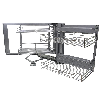 Cestos de acero inoxidable para mueble de rincón ciego 90-100cm, mano derecha-Leer más