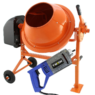 Betoniera portatile e vibratore per calcestruzzo con prolunga da 2 m-Leggi tutto