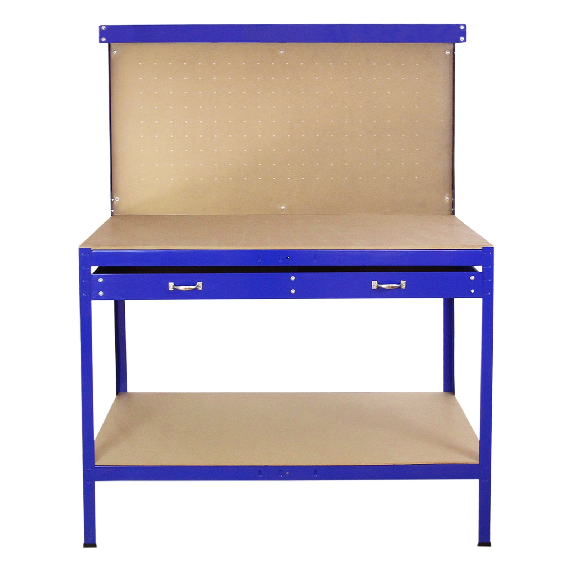 Stecktafel-Werkbank mit blauer Schublade-Beschreibung lesen