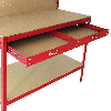 Stecktafel-Werkbank mit roter Schublade