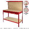 Stecktafel-Werkbank mit roter Schublade