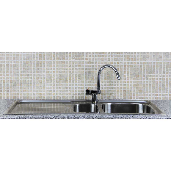 Premium Edelstahl Einbauspüle mit Confetti Wasserhahn-Beschreibung lesen