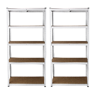 Lot de 2 Etagères E-RAX Blanches 90 x 40 x 180cm-Lire la description