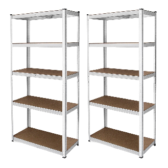 Lot de 2 Etagères E-RAX Blanches 90 x 40 x 180cm-Lire la description