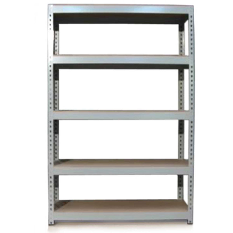Rayonnage Q-Rax en Acier Sans Boulons Gris - 120cm x 182,5cm x 50cm-Lire la description