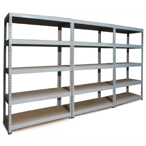 Q-Rax Steckregal aus Stahl, Grau  120 cm x 182,5 cm x 50 cm-Beschreibung lesen