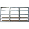 Q-Rax Steckregal aus Stahl, Grau  120 cm x 182,5 cm x 50 cm