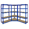 Monster Racking 1 scaffale angolare T-Rax e 2 scaffali T-Rax, blu