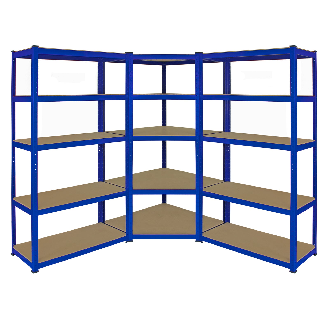 Monster Racking 1 Rayonnage d'Angle T-Rax et 2 Rayonnages T-Rax, Bleus-Lire la description