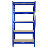 8 estanterías Monster Racking T-Rax de alta resistencia, azul, 75 cm de largo, 30 cm de profundidad