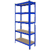 8 estanterías Monster Racking T-Rax de alta resistencia, azul, 75 cm de largo, 30 cm de profundidad