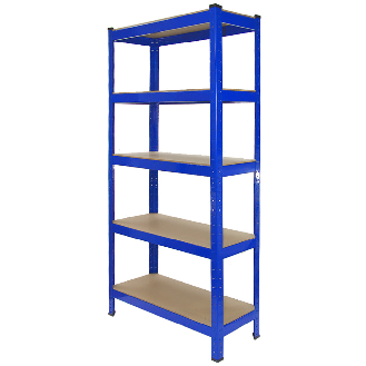 8 x Monster Racking T-Rax Rayonnage Étagère Robuste, Bleu, 75cm L, 30cm P-Lire la description