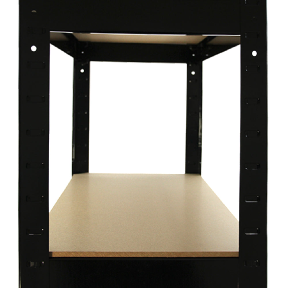Monster Racking 4 scaffalature T-Rax in acciaio senza bulloni nere 75 cm x 30 cm x 150 cm-Leggi tutto