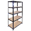 Monster Racking 5 scaffalature T-Rax in acciaio senza bulloni nere 90 cm x 45 cm x 180 cm