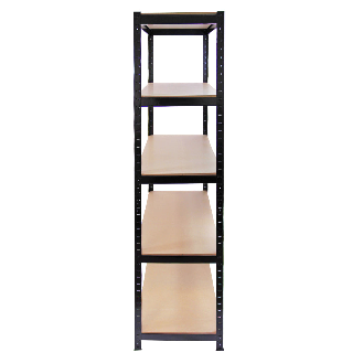 Monster Racking 5 Rayonnages T-Rax en Acier Sans Boulons Noirs 90cm x 45cm x 180cm-Lire la description
