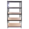 Monster Racking 5 scaffalature T-Rax in acciaio senza bulloni nere 90 cm x 45 cm x 180 cm