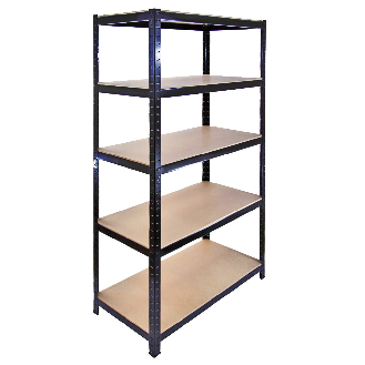 Monster Racking 5 Rayonnages T-Rax en Acier Sans Boulons Noirs 90cm x 45cm x 180cm-Lire la description