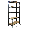 Monster Racking 10 scaffalature T-Rax in acciaio senza bulloni nere 75 cm x 30 cm x 150 cm