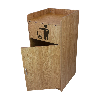 Contenitore Pattumiera Svuota Vassoi in Legno - Legno Chiaro Contenitore Pattumiera Svuota Vassoi in Legno - Legno Chiaro