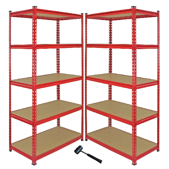 Monster Racking 1 rotes Z-Rax-Eckregal und 2 rote Z-Rax-Schraubregale aus Stahl, 90 cm x 45 cm x 183 cm Monster Racking 1 rotes Z-Rax-Eckregal und 2 rote Z-Rax-Schraubregale aus Stahl, 90 cm x 45 cm x 183 cm-Beschreibung lesen