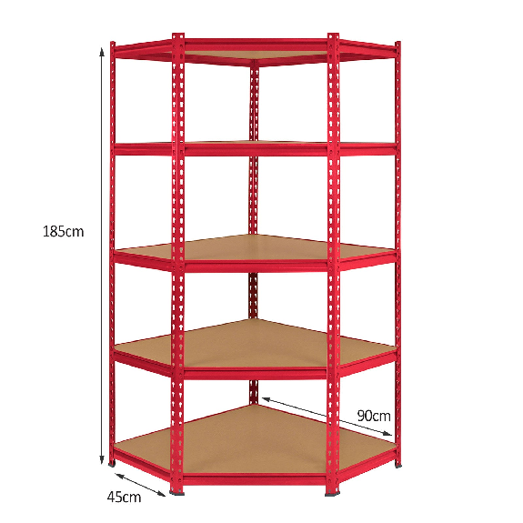 Monster Racking 1 rotes Z-Rax-Eckregal und 2 rote Z-Rax-Schraubregale aus Stahl, 90 cm x 45 cm x 183 cm Monster Racking 1 rotes Z-Rax-Eckregal und 2 rote Z-Rax-Schraubregale aus Stahl, 90 cm x 45 cm x 183 cm-Beschreibung lesen