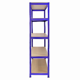 Monster Racking 1 Rayonnage d'Angle T-Rax Bleu et 4 Rayonnages T-Rax Bleus en Acier Sans Boulons 90cm x 45cm x 180cm-Lire la description