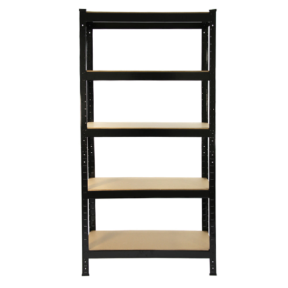 Monster Racking 2 scaffali T-Rax in acciaio senza bulloni neri 75 cm x 30 cm x 150 cm, kit di 2-Leggi tutto