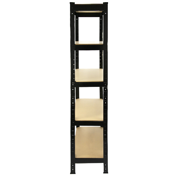 Monster Racking 2 scaffali T-Rax in acciaio senza bulloni neri 75 cm x 30 cm x 150 cm, kit di 2-Leggi tutto