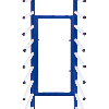 Connettore a due vie per carrello di asciugatura combinabile