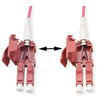 ROLINE LWL-Kabel duplex 50/125µm OM4, LC/LC, UNIBOOT, violett, 1 m-Beschreibung lesen