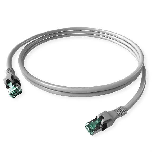 EasyLan DualBoot PushPull IP20 Patchkabel, Kat.6A (Class EA), S/FTP, grau, 10 m-Beschreibung lesen