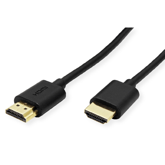 ROLINE HDMI High Speed Kabel mit Ethernet, Slim, ST-ST, schwarz, 2 m ROLINE HDMI High Speed Kabel mit Ethernet, Slim, ST-ST, schwarz, 2 m-Beschreibung lesen