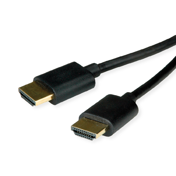 ROLINE HDMI High Speed Kabel mit Ethernet, Slim, ST-ST, schwarz, 2 m ROLINE HDMI High Speed Kabel mit Ethernet, Slim, ST-ST, schwarz, 2 m-Beschreibung lesen