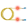 EasyLan LWL-LED-Patchkabel duplex 9/125µm OS2, LC/LC, gelb, 7,5 m