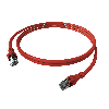 EasyLan DualBoot PushPull IP20 Patchkabel, Kat.6A (Class EA), S/FTP, rot, 10 m